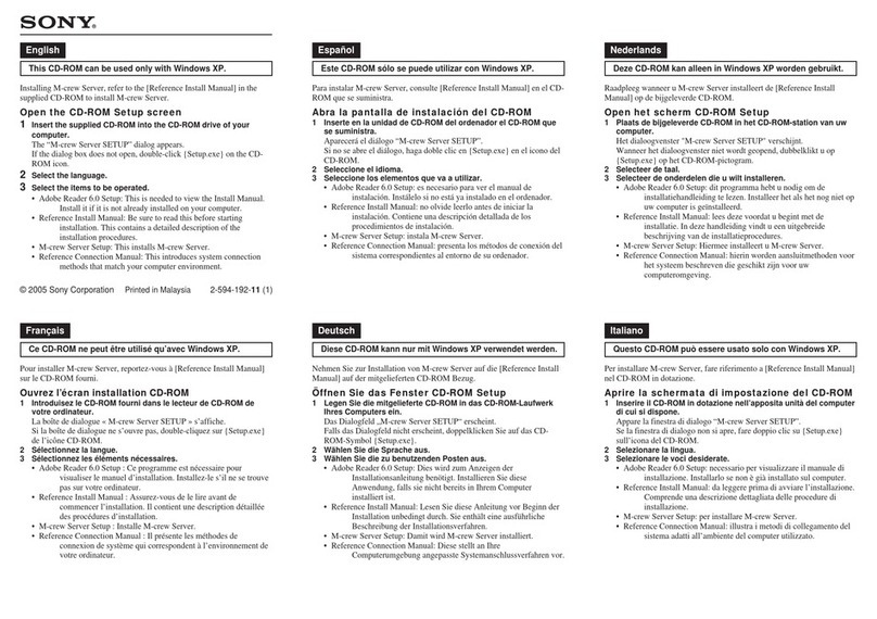 Sony NAS-CZ1 M-Crew Instruction manual