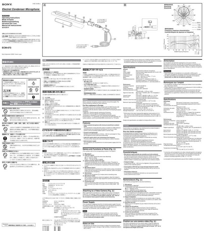 Sony ECM-673 User manual