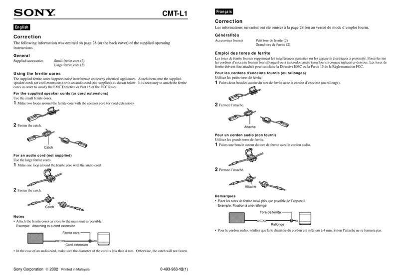 Sony CMT-L1 - Micro Hi Fi Component System Manual