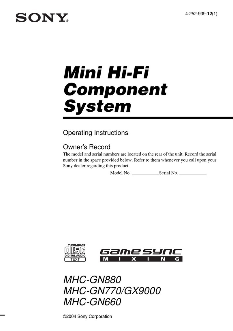 Sony MHC-GN660 operating instructions