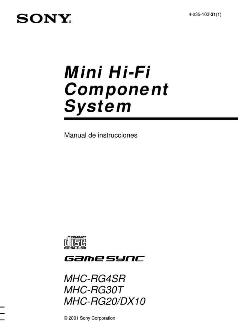 Sony GAME SYNC MHC-DX10 User manual