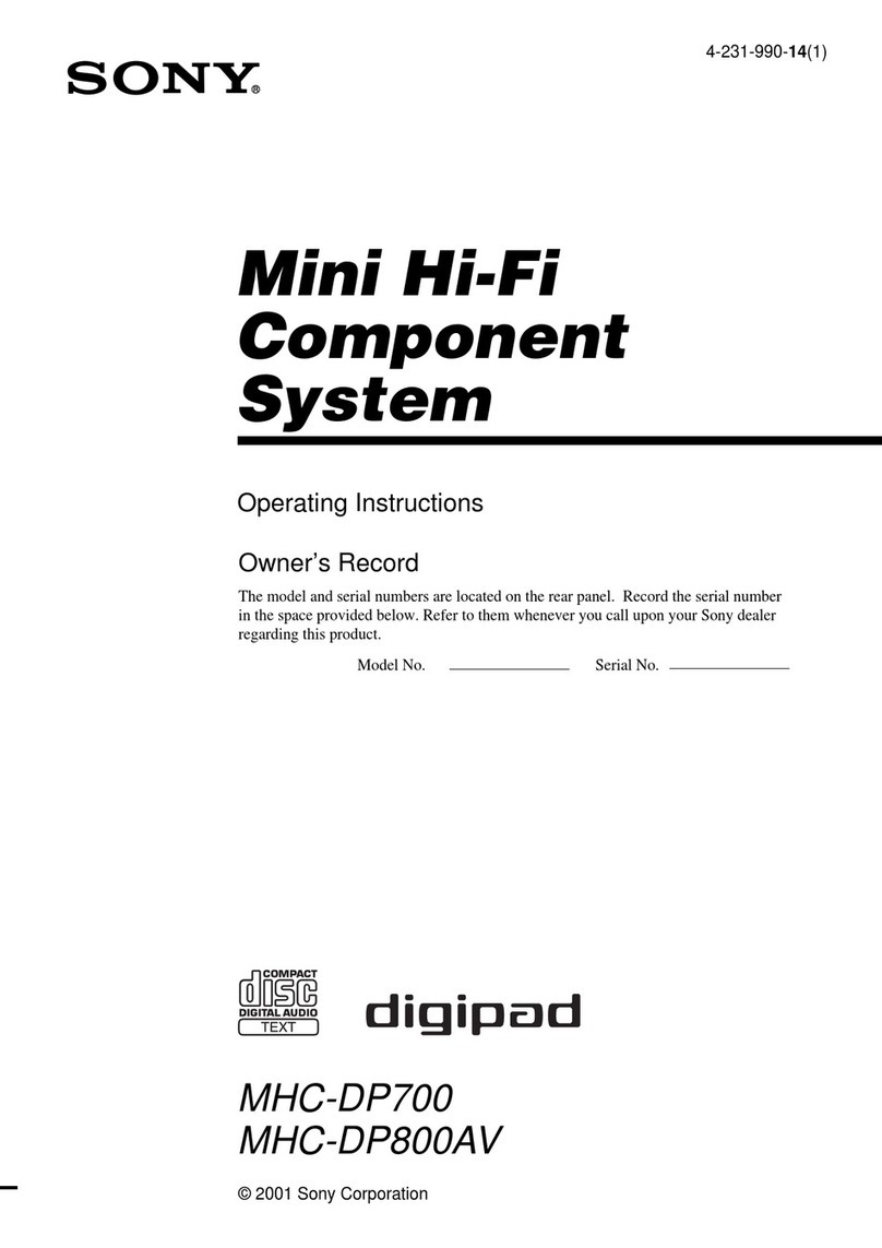 Sony MHC-DP700 operating instructions