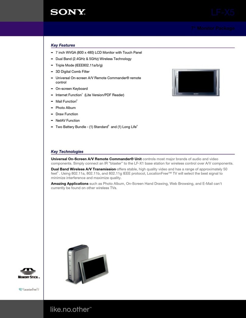 Sony LF-X1, LF-X5 User manual