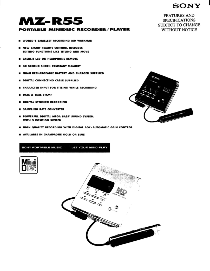 Sony MZ-R55 User manual