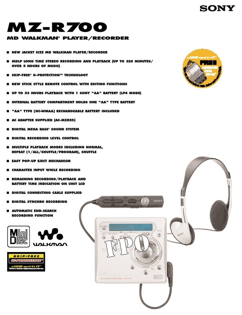 Sony MZ-R700 User manual