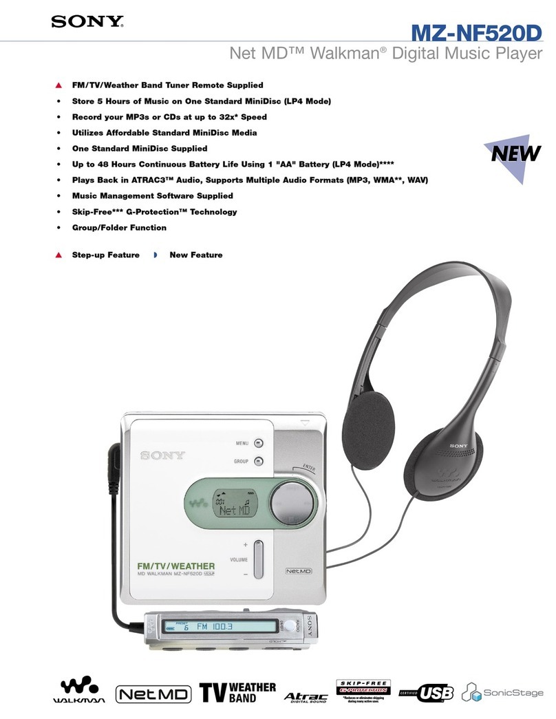 Sony Walkman MZ-NF520D User manual