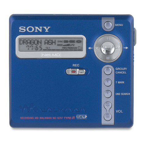 Sony MZ-N707 OpenMG Jukebox NOTES on installing &... User manual
