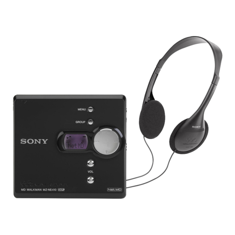Sony MZ-NE410 Notes on installing & operating... User manual Sony MZ-NE410 Notes on installing & operating... User manual