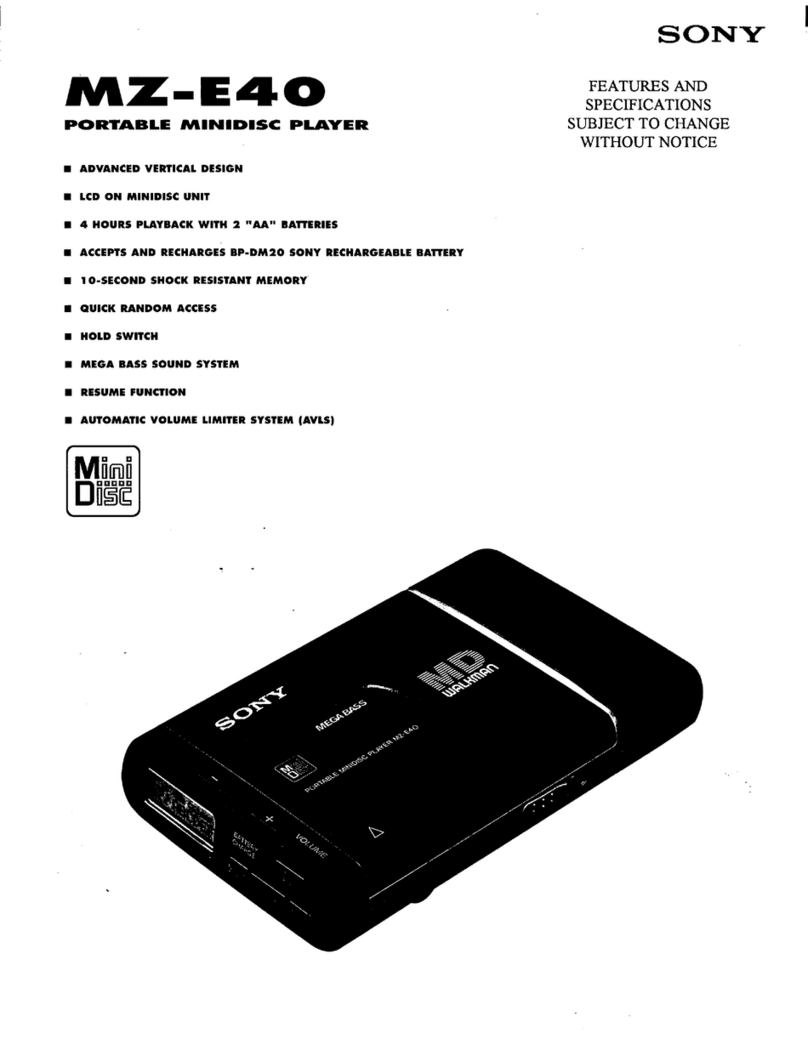 Sony MZ-E40 User manual