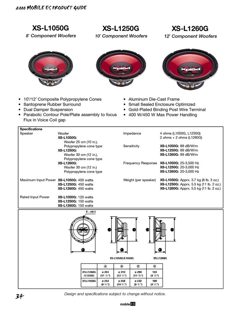 Sony XS-L1050G Specifications