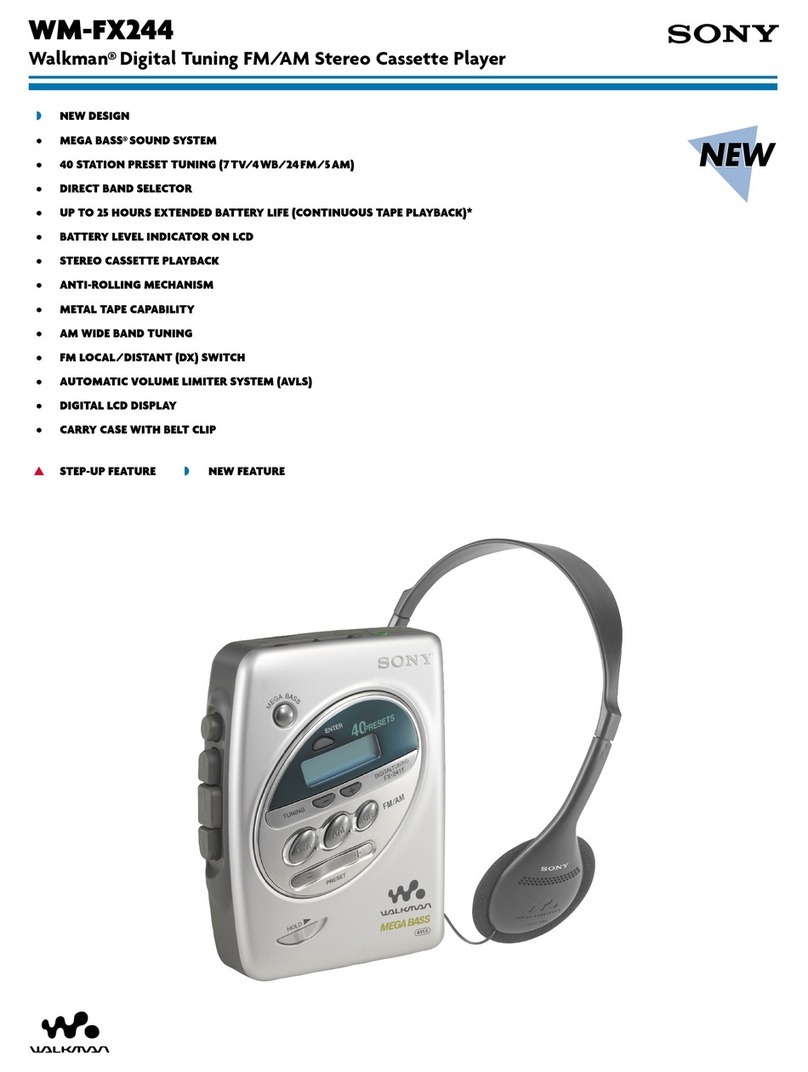 Sony Walkman WM-FX244 User manual