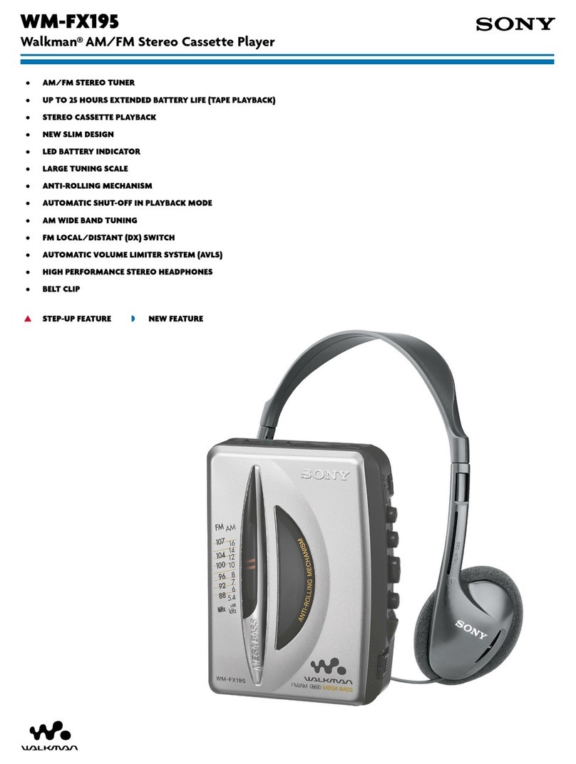 Sony Walkman WM-FX195 User manual