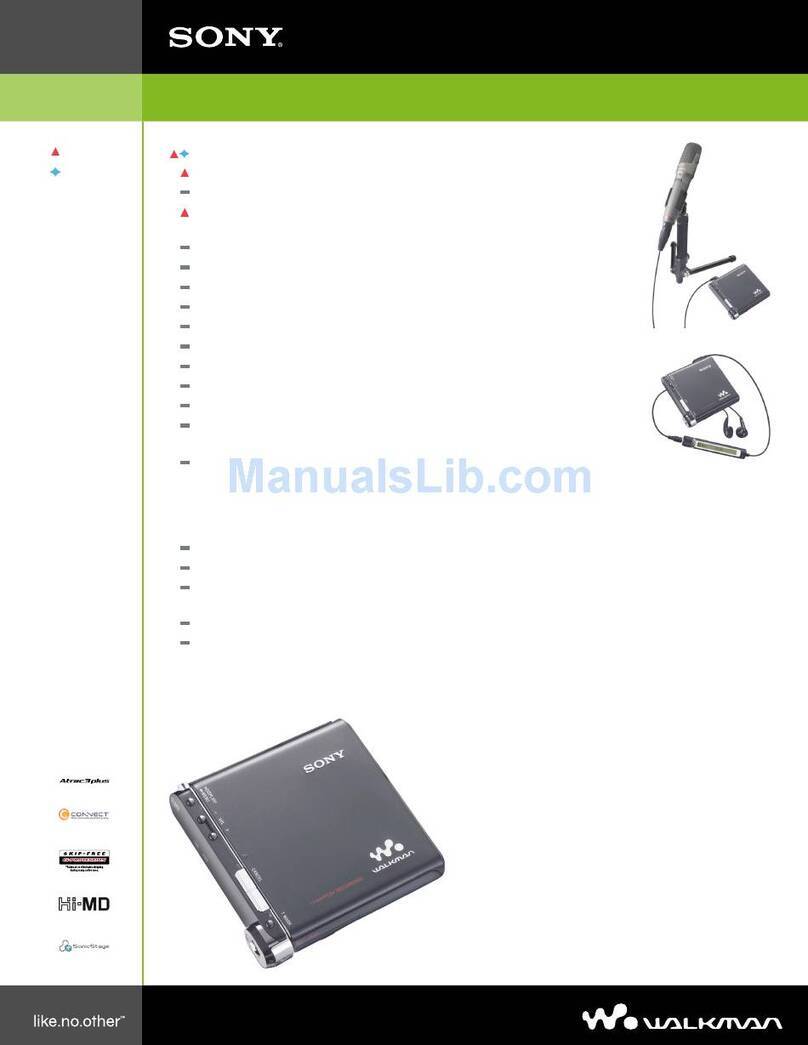 Sony Hi-MD WALKMAN MZ-RH1 Specifications