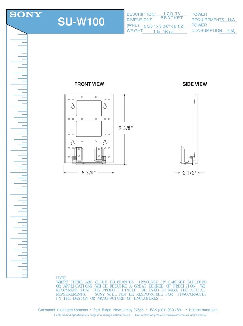 Sony SU-W100 Dimensional information