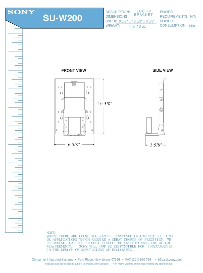 Sony SU-W200 Product dimensions
