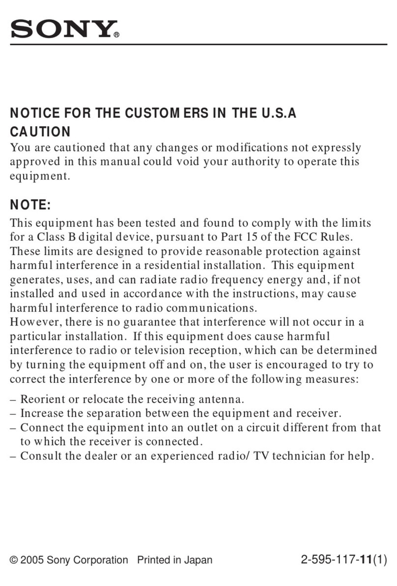 Sony SPK-HCA Instruction Manual