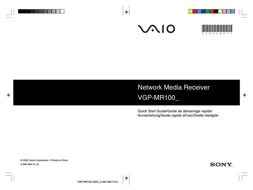Sony VGP-MR100U - Room Link 2 User manual