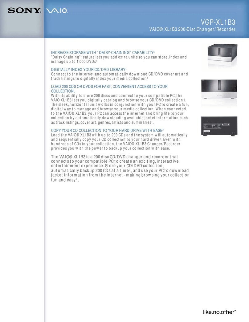 Sony VGP-XL1B - Vaio Digital Living System Media... User manual