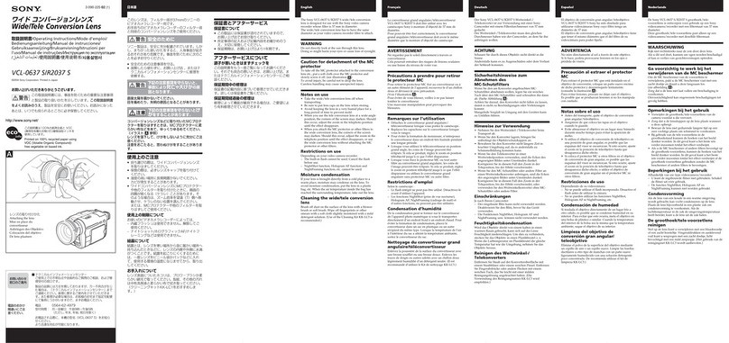 Sony VCL-0637S User manual