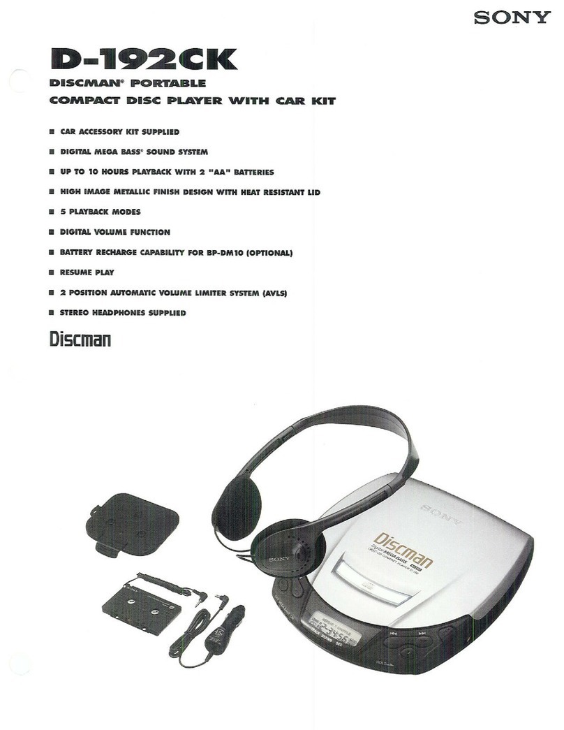 Sony Walkman D-192CK User manual