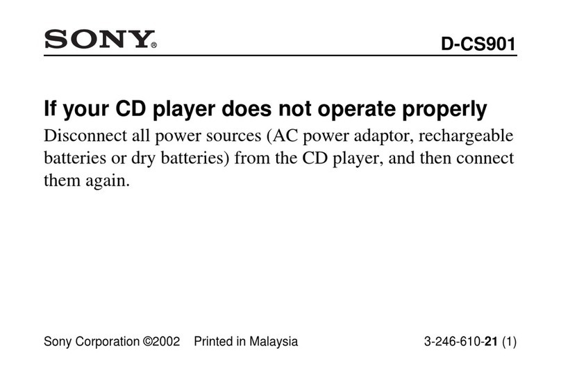 Sony WALKMAN D-CS901 Instruction Manual