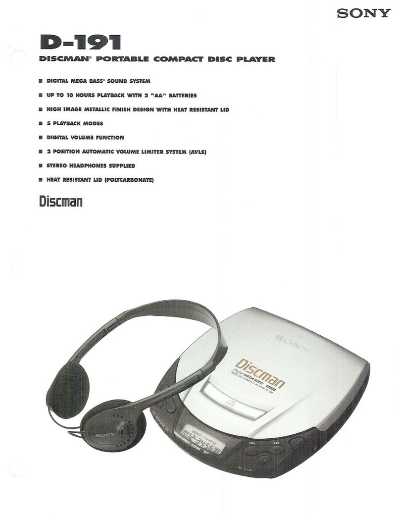 Sony Walkman D-191 User manual