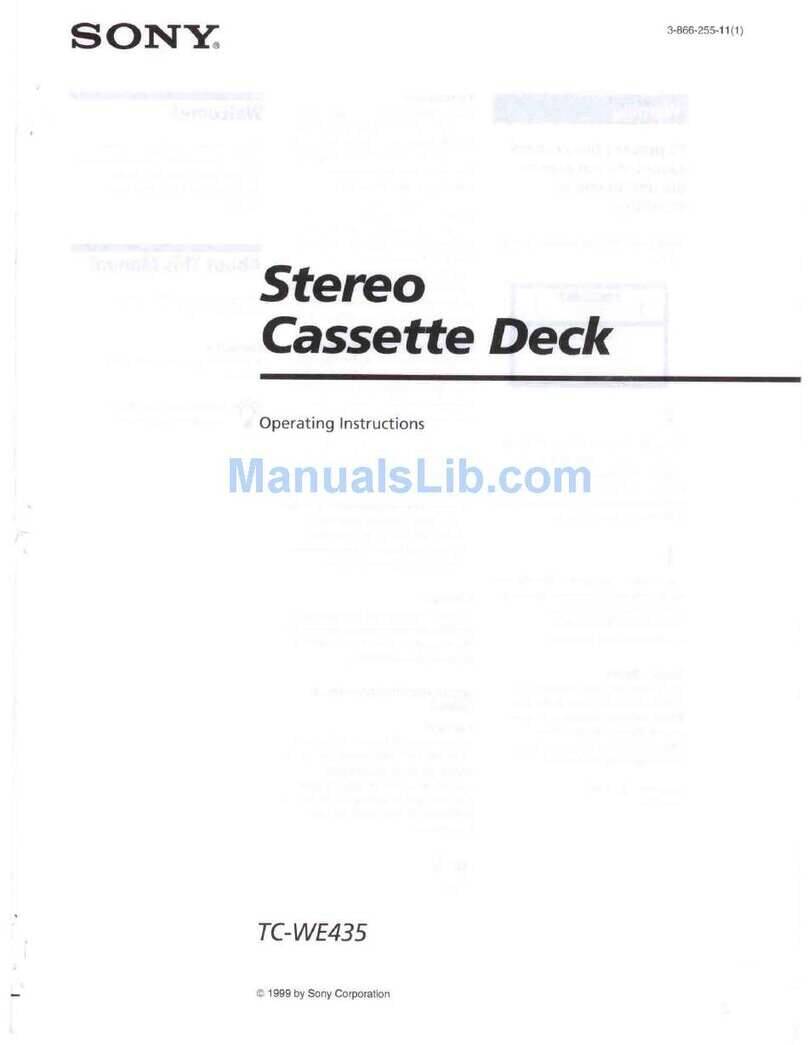 Sony TC-WE435 User manual