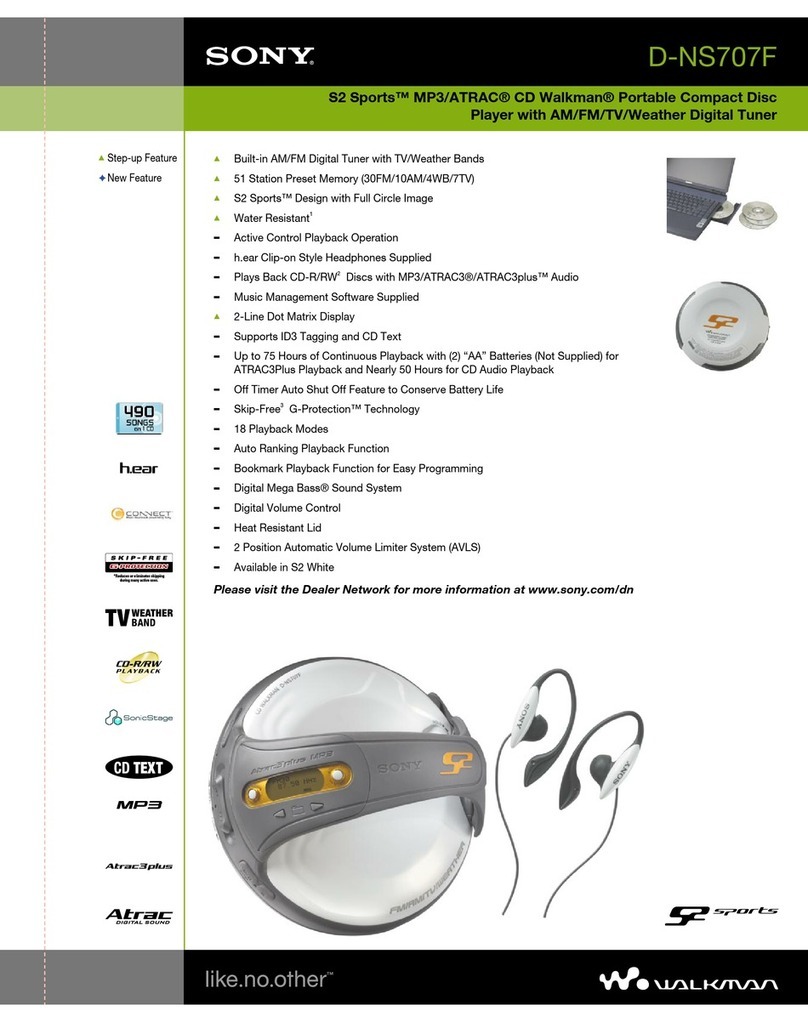 Sony Walkman D-NS707F User manual