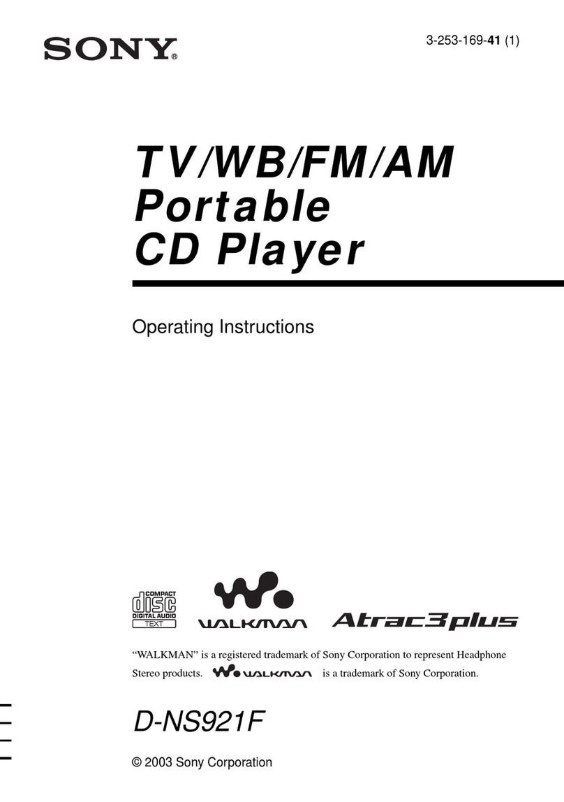 Sony D-NS921F - Portable Cd Player operating instructions
