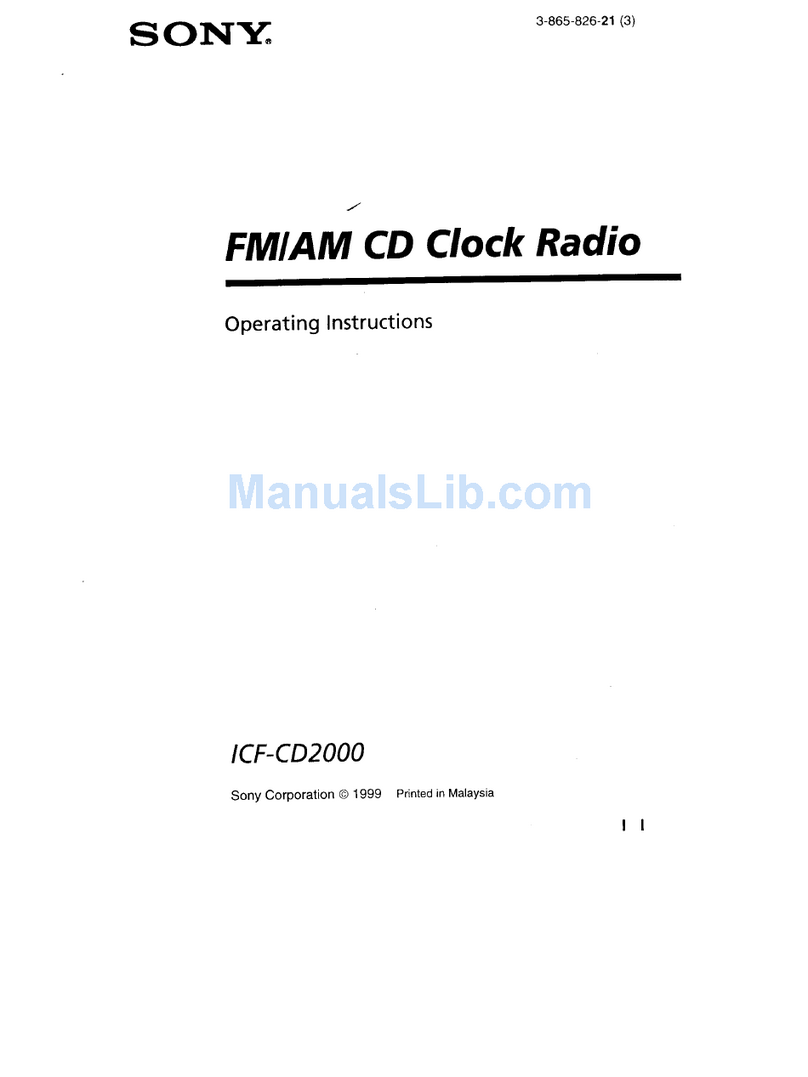 Sony Walkman ICF-CD2000 operating instructions