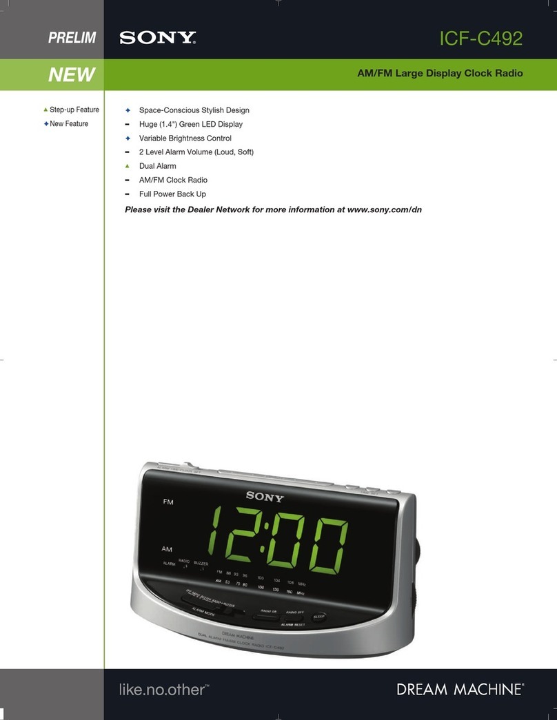 Sony Walkman ICF-C492 brochure