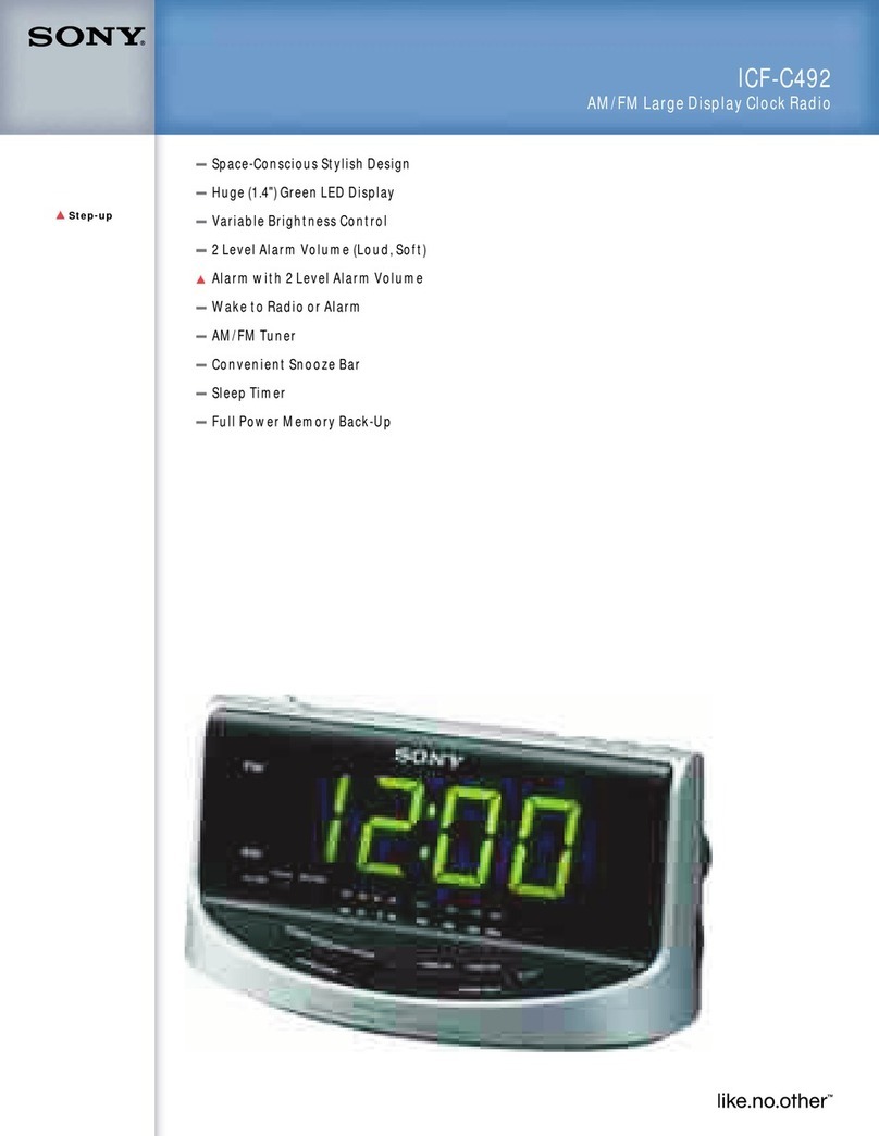 Sony Walkman ICF-C492 Specifications