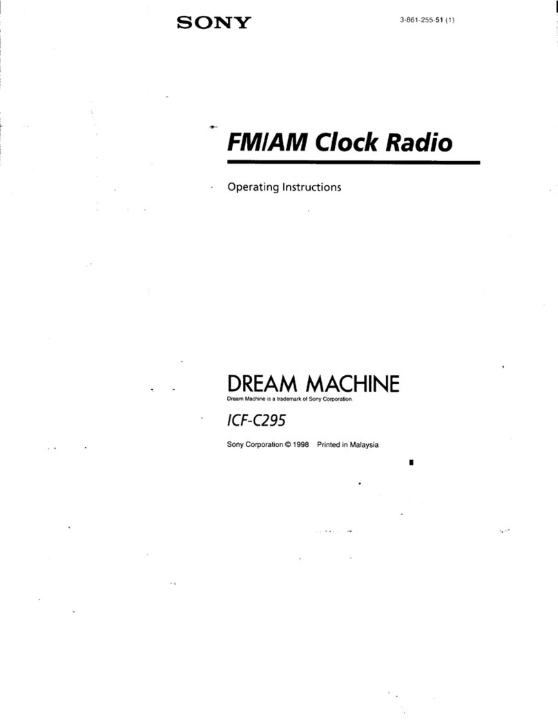 Sony Walkman ICF-C295 operating instructions