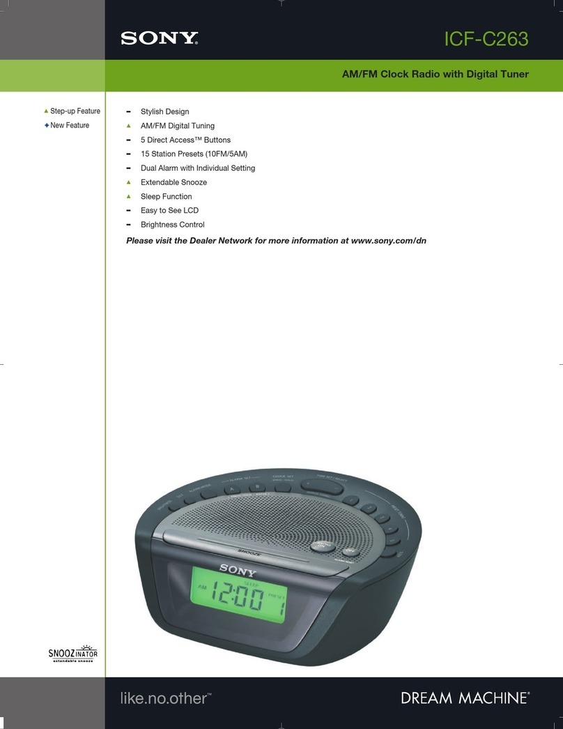 Sony Walkman ICF-C263 Specifications