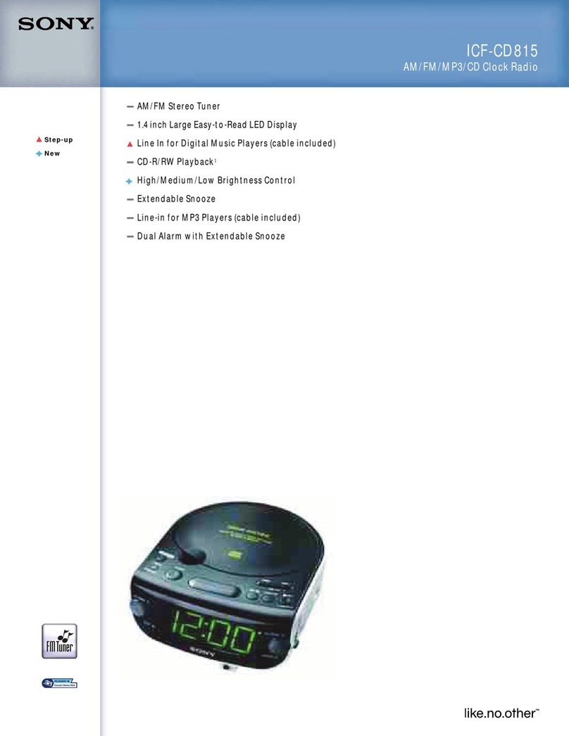 Sony ICF-CD815 Specification sheet