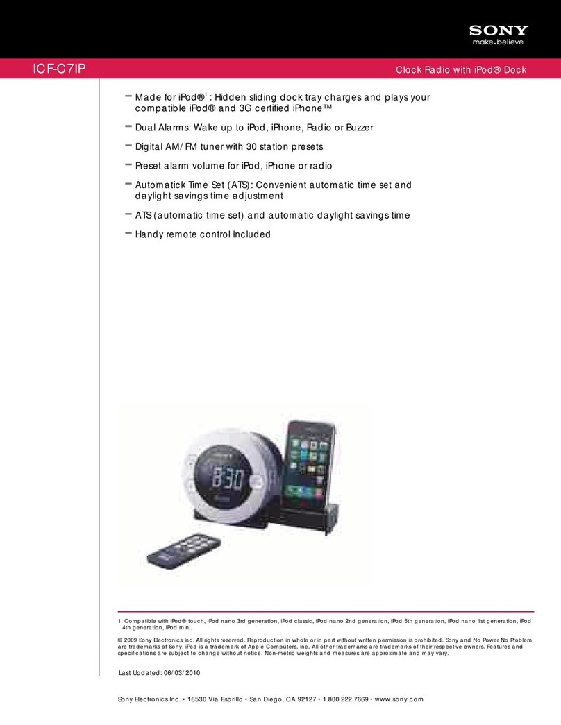 Sony ICF-C7IP Owner's manual