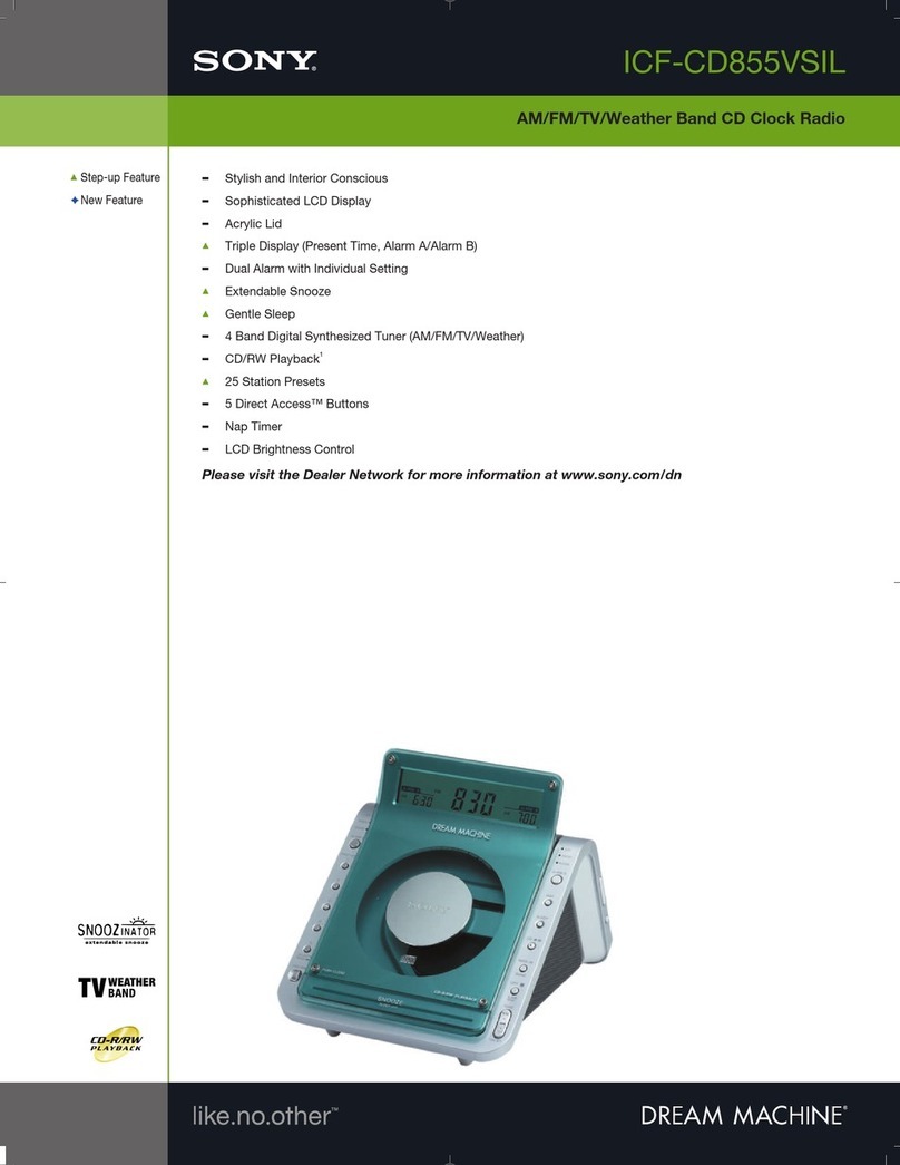 Sony ICF-CD855VSIL User manual