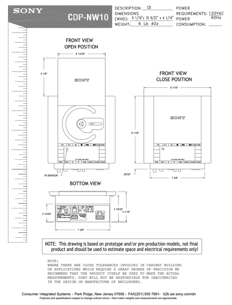 Sony CDP-NW10 - Compact Disc Player User instructions