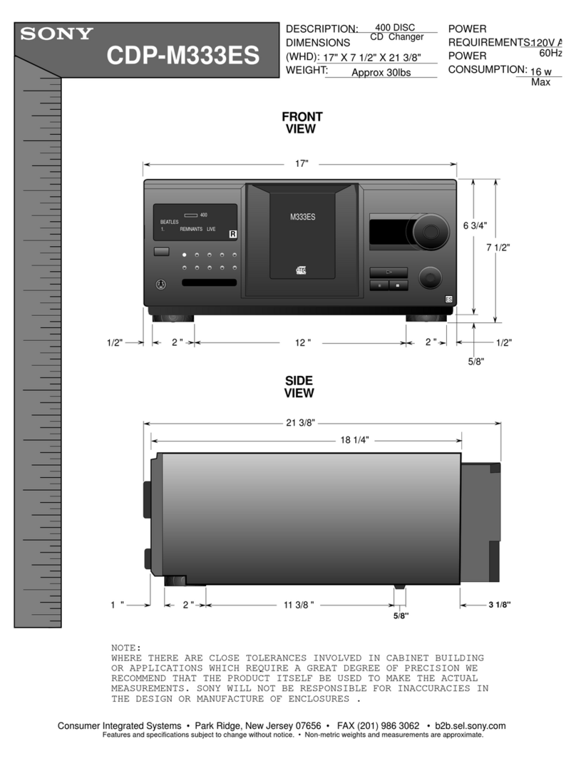 Sony CDP-M333ES - Es 400 Disc Cd Changer User guide