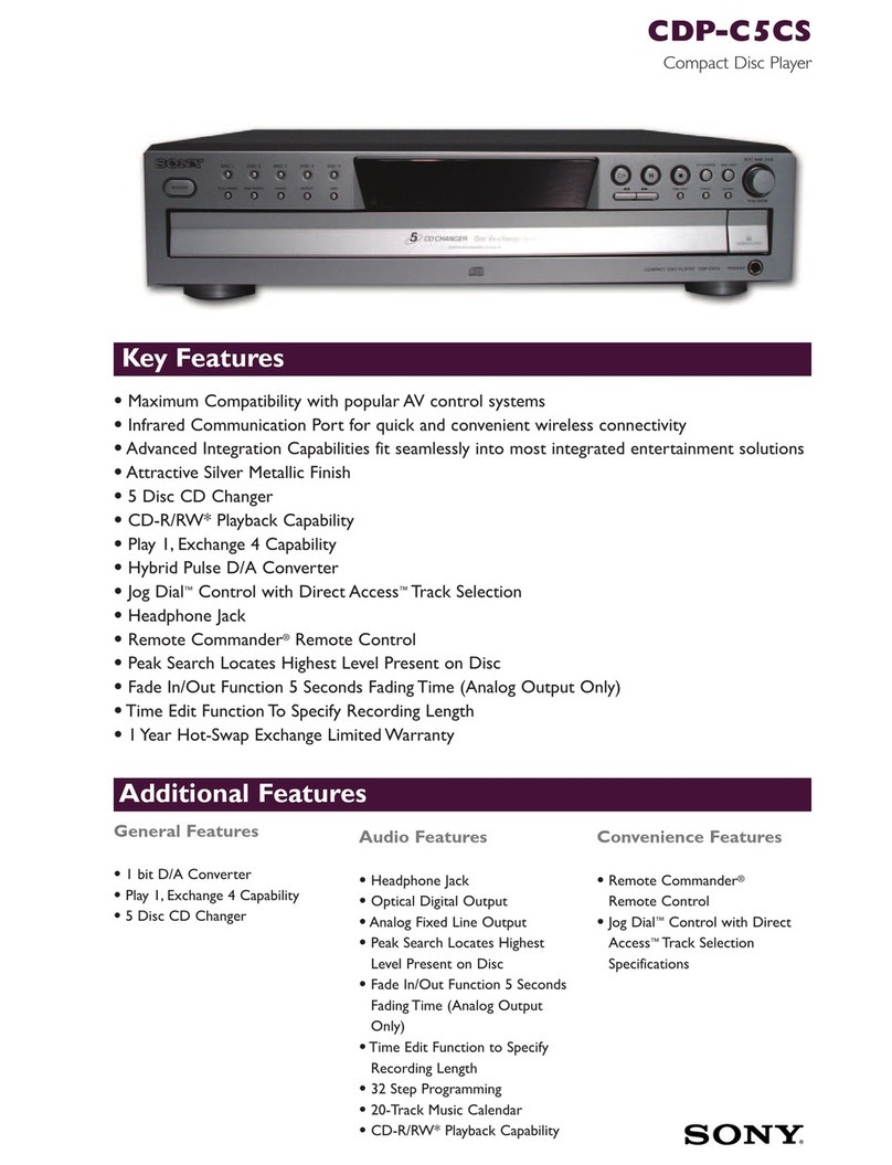 Sony CDP-C5CS  (CDPC5CS) Specifications