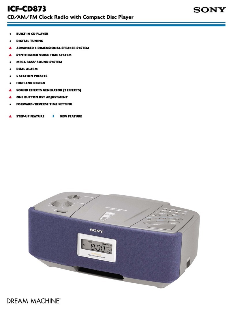 Sony Walkman ICF-CD873 User manual