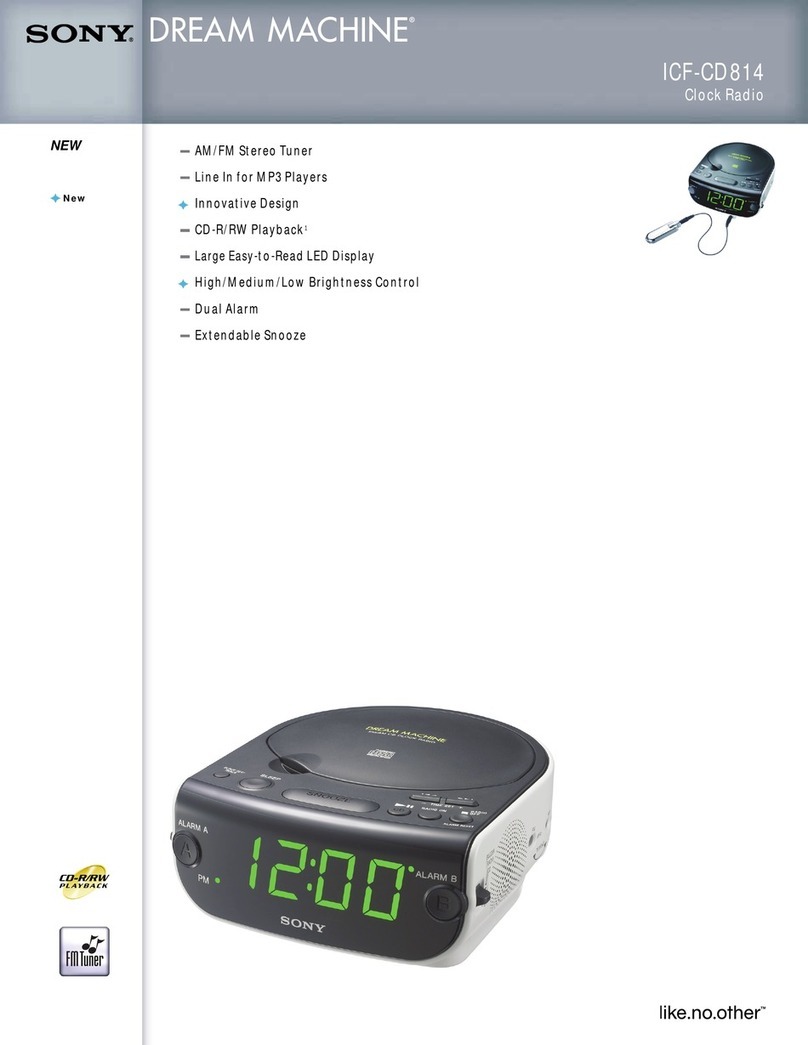 Sony DREAM MACHINE ICF-CD814 Specifications