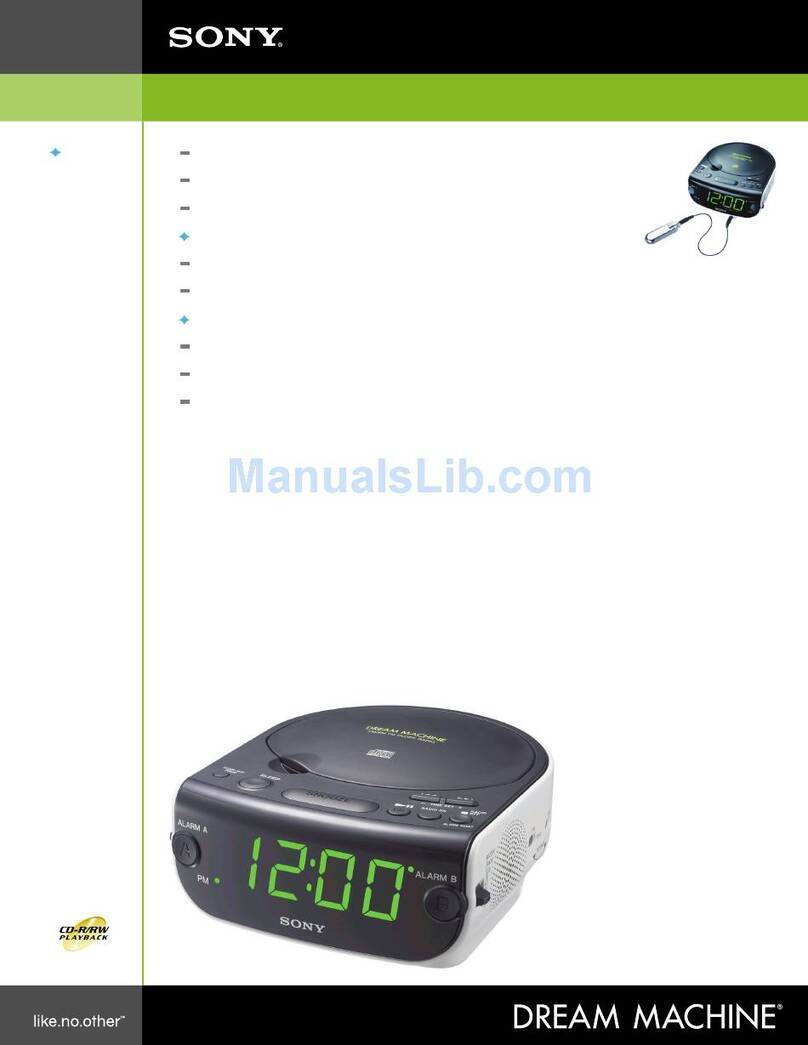 Sony DREAM MACHINE ICF-CD814 User manual