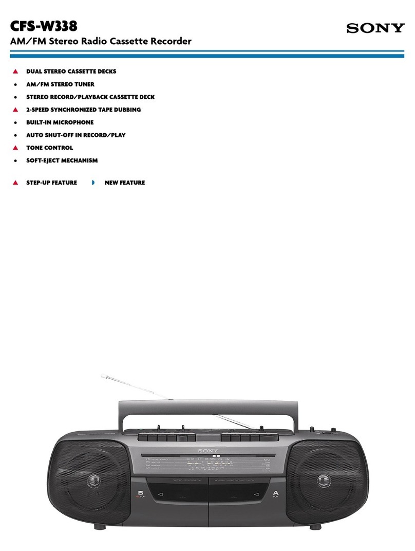 Sony CFS-W338 User manual
