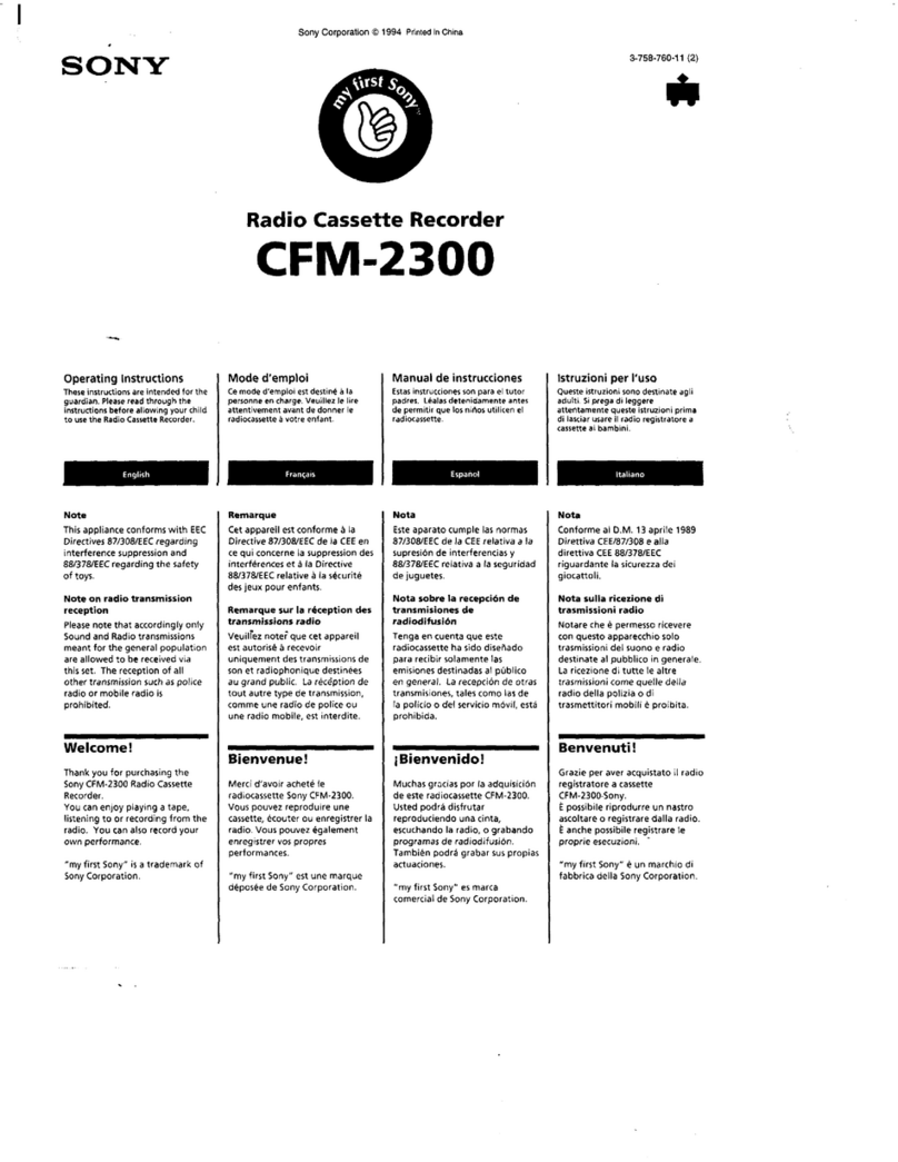 Sony CFM-2300 User manual