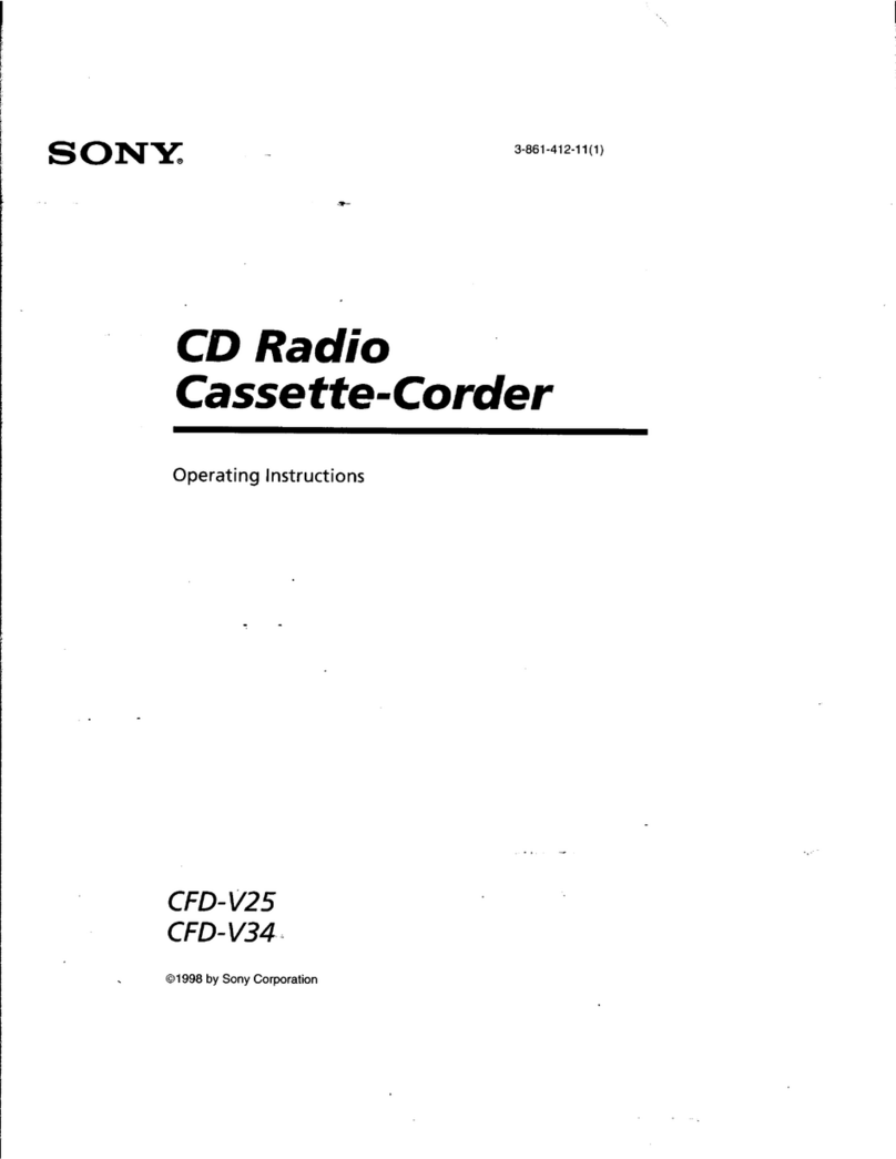 Sony CFD-V25 - Cd Radio Cassette-corder User manual