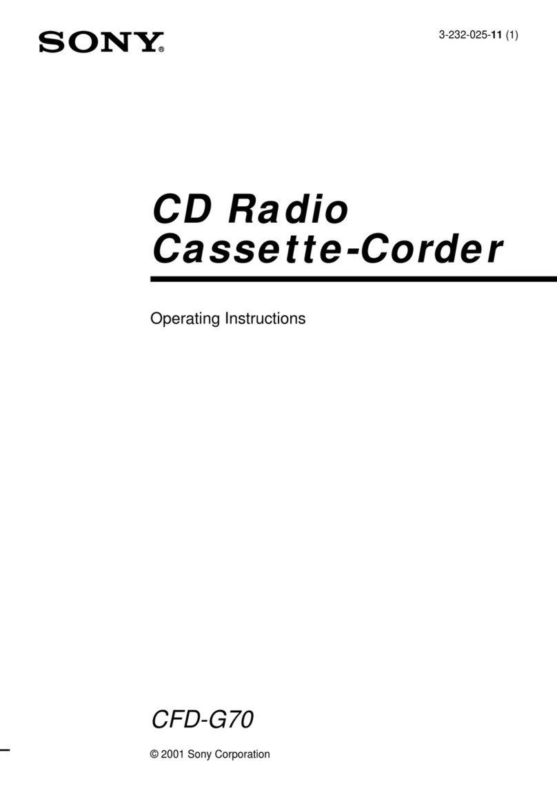 Sony CFD-G70 - Cd Radio Cassette-corder User manual