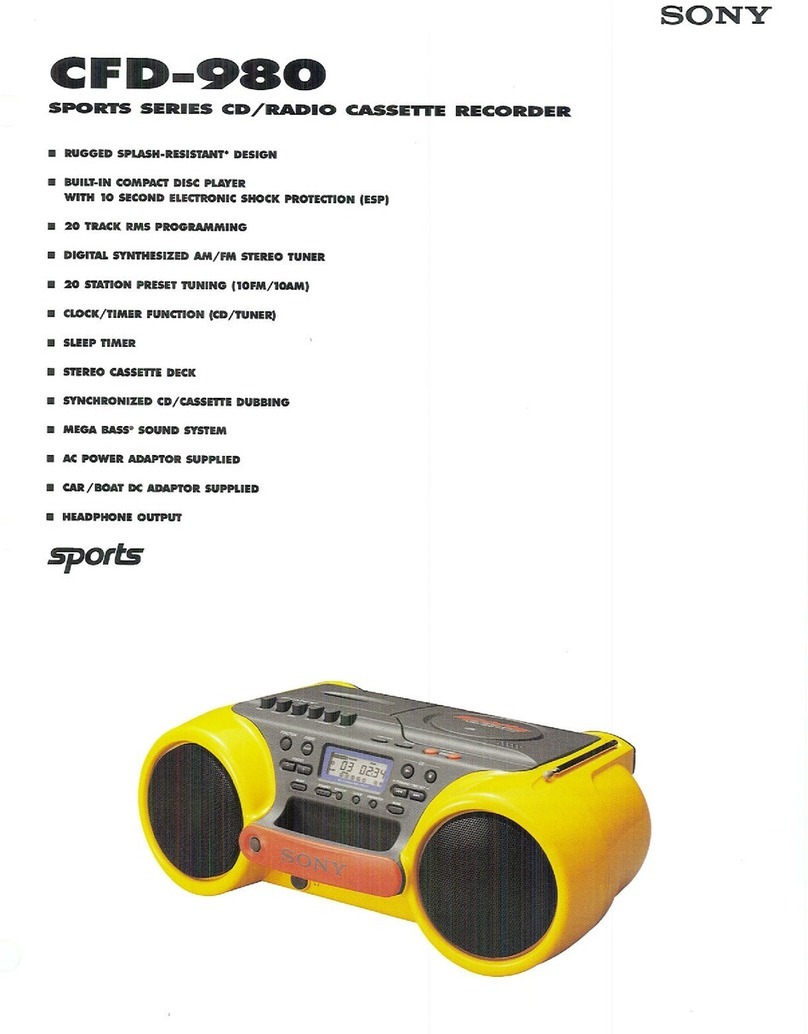Sony CFD-980 Operating Instructions  (English,... User manual
