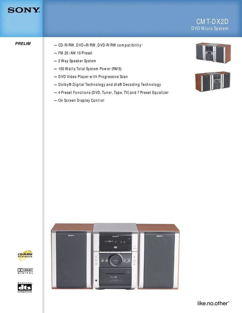 Sony CMTDX2D - Micro System User manual