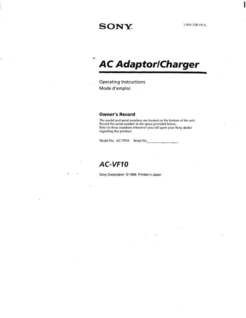 Sony AC-VF10 operating instructions